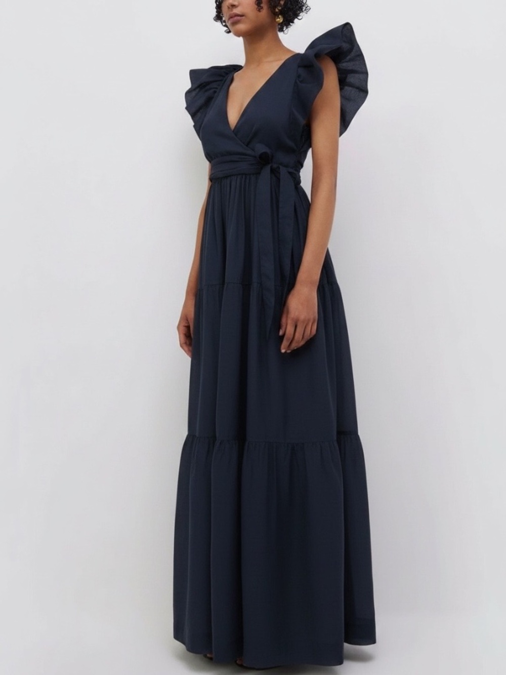 Simkhai Banks tiered organza maxi dress